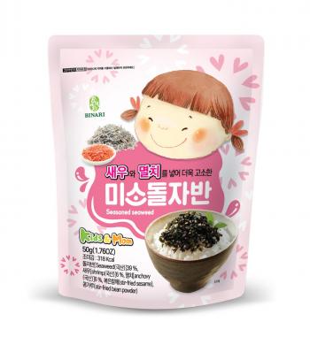 Rong biển em bé cười tôm và cá cơm -Smile Seasoned Seaweed – Shrimp, anchovy