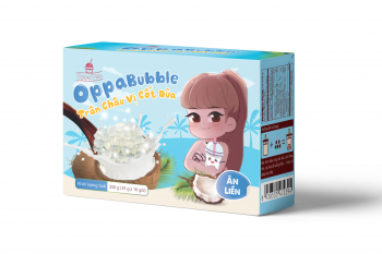 Trân Châu Vị Cốt Dừa OppaBubble Hộp 350g (10 Gói)