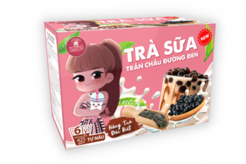 Trà sữa trân châu đường đen hồng trà đặc biệt Oppatea 425 g