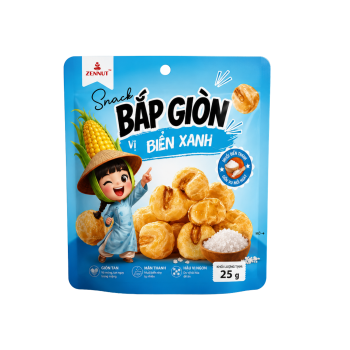 Snack Bắp Giòn Vị Biển Xanh Zennut 25g