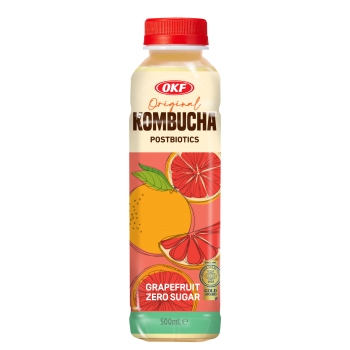 OKF Kombucha Trà Lên Men – Bưởi Hồng Thanh Mát 500 ml