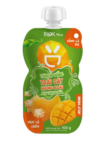 Thạch Uống Trái Cây Hương Xoài Mix Thạch Dừa Biok